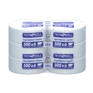 PAPEL HIGIENICO TECNOROLL HS PACK 6 UN X 500 MTS