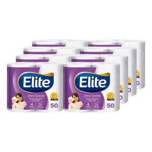 PAPEL HIGIENICO ELTE 50 MTS DOBLE HOJA 4 ROLLOS X 8 PQT